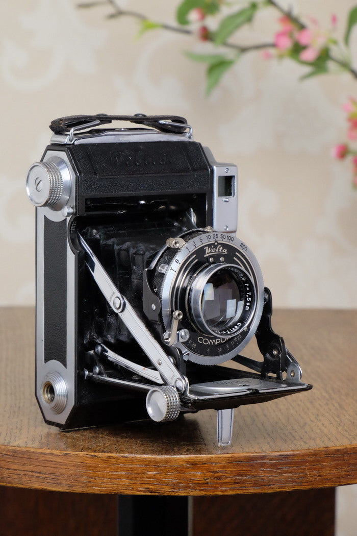 1938 WELTA WELTUR, CLA’d 6x6 Medium format, Coupled Rangefinder Camera, FRESHLY SERVICED! - Welta- Petrakla Classic Cameras