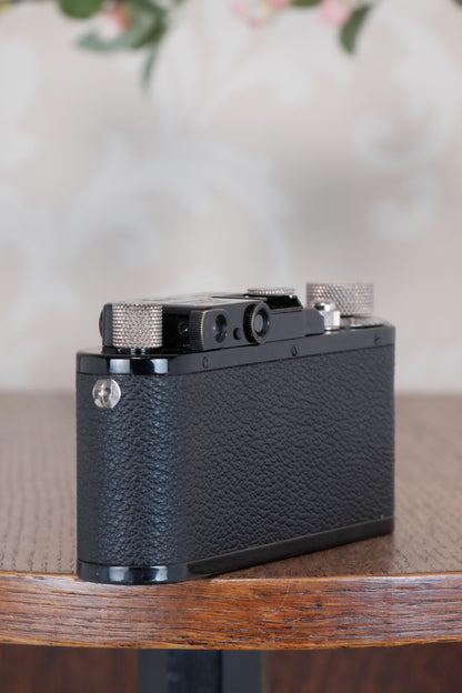 SUPERB! 1933 BLACK LEITZ LEICA III with Nickel Elmar, Freshly Serviced CLA'd!