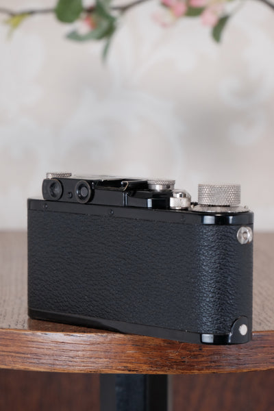 SUPERB! 1933 BLACK LEITZ LEICA III with Nickel Elmar, Freshly Serviced CLA'd!