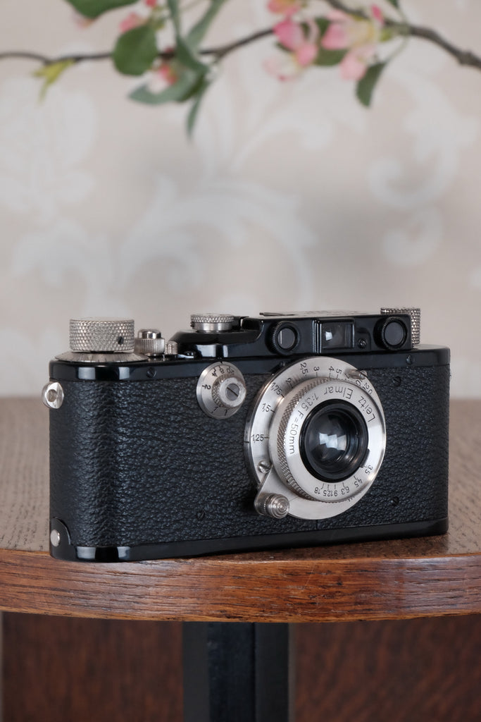 1933 Camera SUPERB! 1933 BLACK LEITZ LEICA III with Nickel Elmar, Freshly Serviced ...