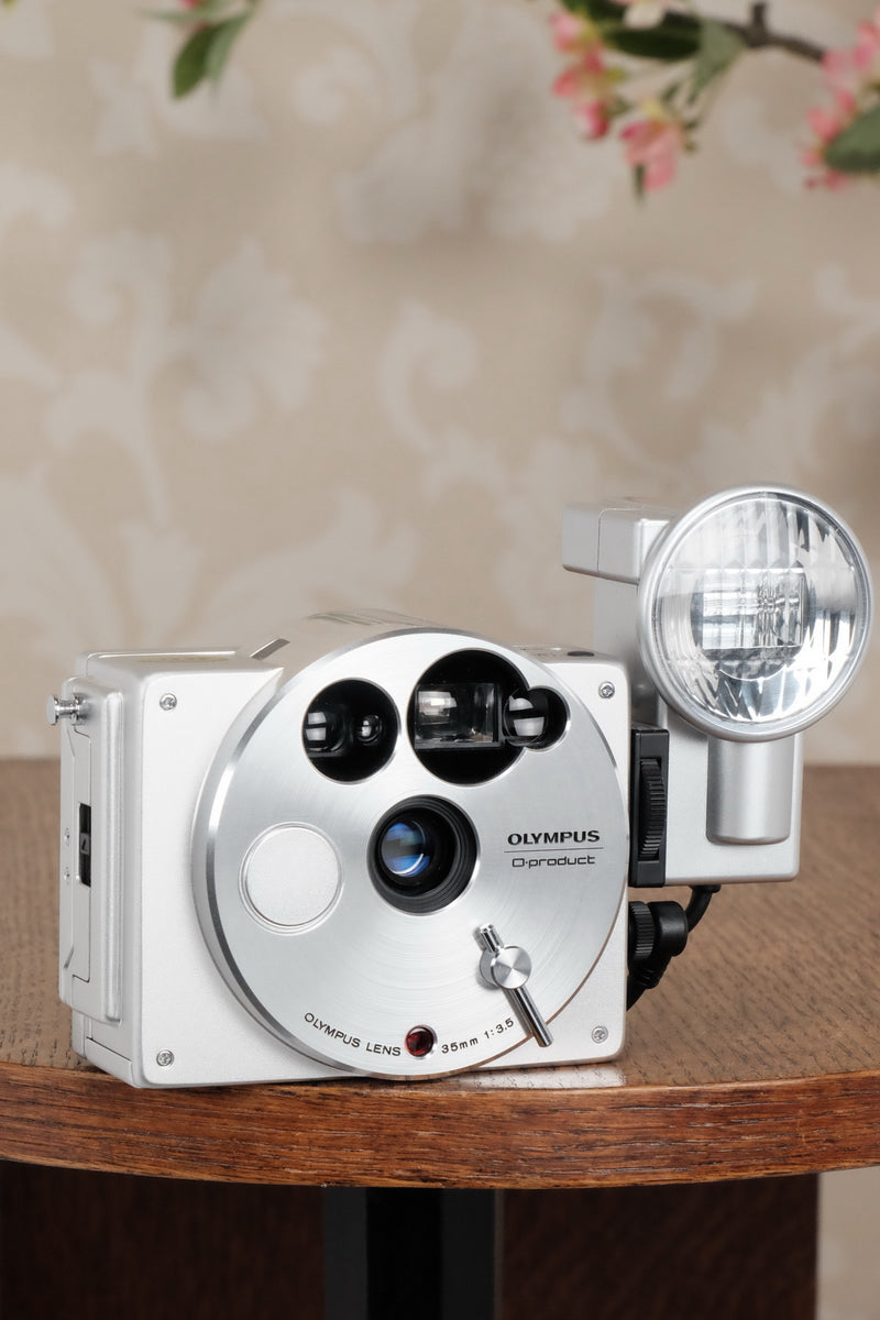 Near Mint! Olympus O Product, a lovely 35mm Post-Modern Cult Camera. - Olympus- Petrakla Classic Cameras