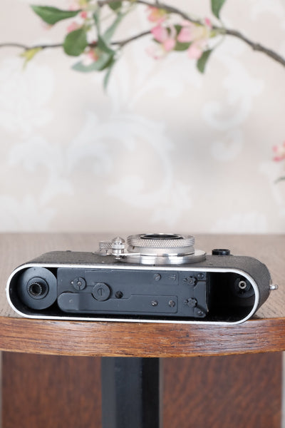 SUPERB! 1933 BLACK LEITZ LEICA III with Nickel Elmar, Freshly Serviced CLA'd!