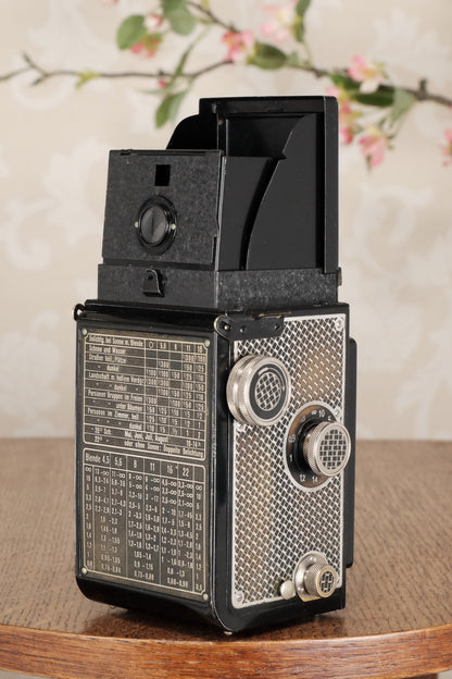 1934 Art-Deco Nickel-plated Rolleicord, CLA’d, Freshly Serviced! - Frank & Heidecke- Petrakla Classic Cameras