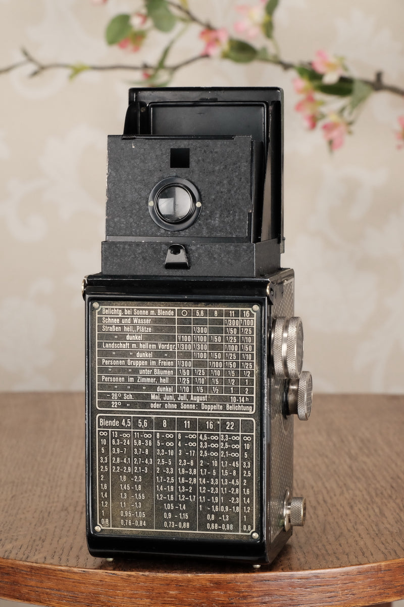 1934 Art-Deco Nickel-plated Rolleicord, CLA’d, Freshly Serviced! - Frank & Heidecke- Petrakla Classic Cameras