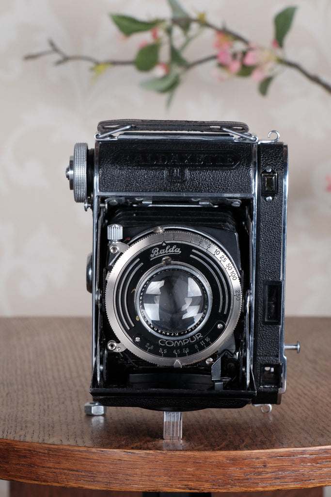 Rare! Superb!1936 Balda Baldaxette, Coupled Rangefinder 6x4.5 Coupled Rangefinder camera with leather case, Freshly Serviced!, CLA'd