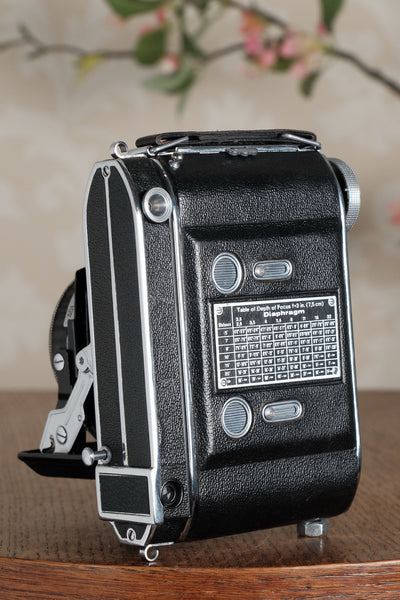 Rare! Superb!1936 Balda Baldaxette, Coupled Rangefinder 6x4.5 Coupled Rangefinder camera with leather case, Freshly Serviced!, CLA'd