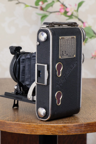 1933 Voigtlander Inos II 6x9 Folder, CLA’d, FRESHLY SERVICED! - Voigtlander- Petrakla Classic Cameras
