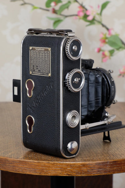 1933 Voigtlander Inos II 6x9 Folder, CLA’d, FRESHLY SERVICED! - Voigtlander- Petrakla Classic Cameras