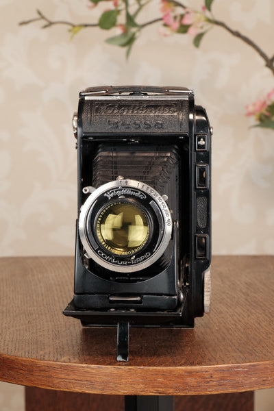 1936 Voigtlander Bessa Rangefinder with HELIAR LENS! 6x9, Freshly Serviced, CLA'd.