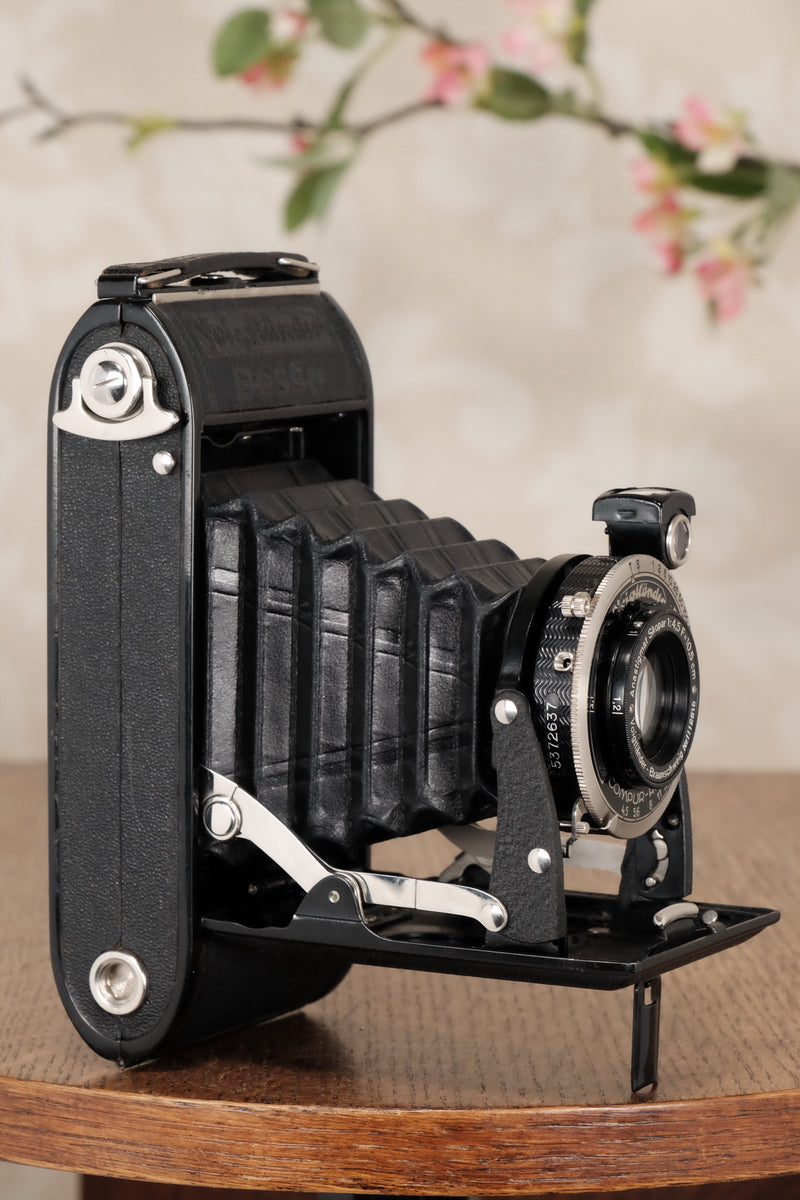 Circa 1939 Voigtlander 6x9 Bessa, Skopar lens & Compur shutter, CLA’d, Freshly Serviced! - Voigtlander- Petrakla Classic Cameras