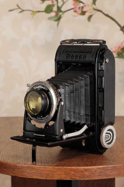 1936 Voigtlander Bessa Rangefinder with HELIAR LENS! 6x9, Freshly Serviced, CLA'd.