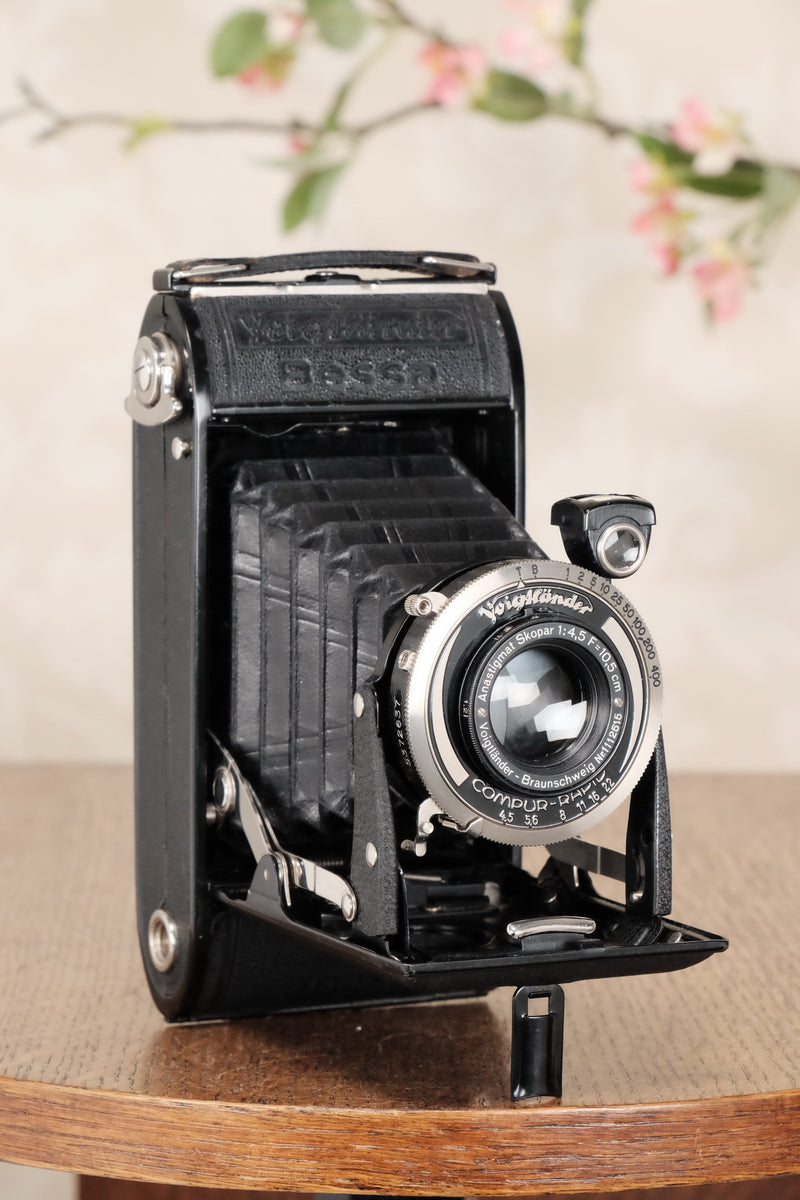 Circa 1939 Voigtlander 6x9 Bessa, Skopar lens & Compur shutter, CLA’d, Freshly Serviced! - Voigtlander- Petrakla Classic Cameras