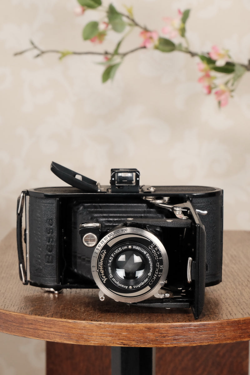 Circa 1939 Voigtlander 6x9 Bessa, Skopar lens & Compur shutter, CLA’d, Freshly Serviced! - Voigtlander- Petrakla Classic Cameras