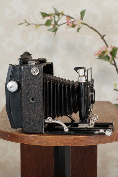 Excellent! 1930 Voigtlander Bergheil Camera with Heliar lens and Rada Roll-film back, Freshly serviced, CLA'd!