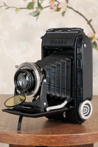 Superb! 1936 Voigtlander 6x9 Bessa Rangefinder with Skopar lens, Freshly Serviced, CLA'd.