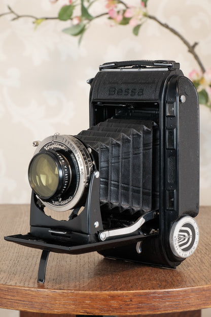 Superb! 1936 Voigtlander 6x9 Bessa Rangefinder with Skopar lens, Freshly Serviced, CLA'd.