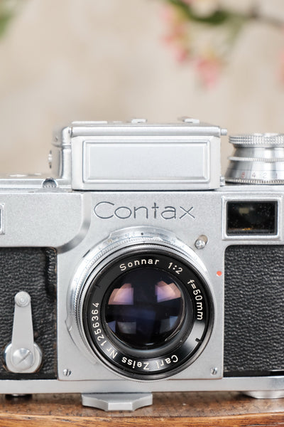 Superb! 1950’s Carl Zeiss 2.0/50mm Coated Contax Sonnar Lens - Carl Zeiss Jena- Petrakla Classic Cameras