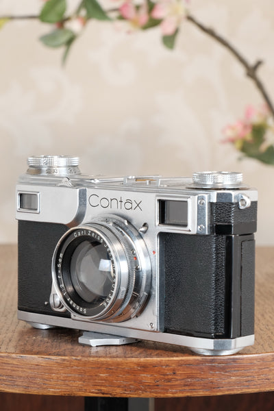 Superb! 1938 Zeiss Ikon Contax II Body and 50mm Zeiss Sonnar lens, CLA'd, Freshly Serviced!