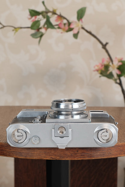 Superb! 1938 Zeiss Ikon Contax II Body and 50mm Zeiss Sonnar lens, CLA'd, Freshly Serviced!