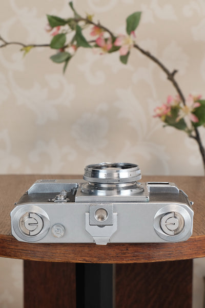 Superb! 1938 Zeiss Ikon Contax II Body and 50mm Zeiss Sonnar lens, CLA'd, Freshly Serviced!