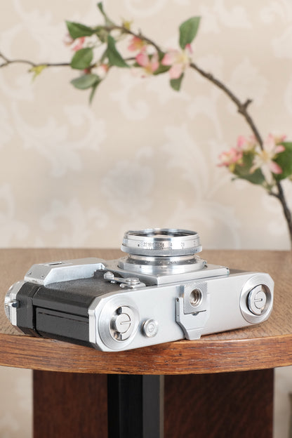 Superb! 1938 Zeiss Ikon Contax II Body and 50mm Zeiss Sonnar lens, CLA'd, Freshly Serviced!