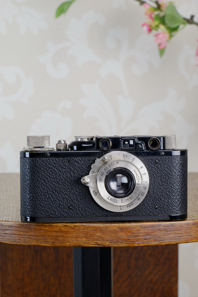 SUPERB! 1932 BLACK LEITZ LEICA II with Nickel Elmar lens. CLA’d, FRESHLY SERVICED! - Leitz- Petrakla Classic Cameras