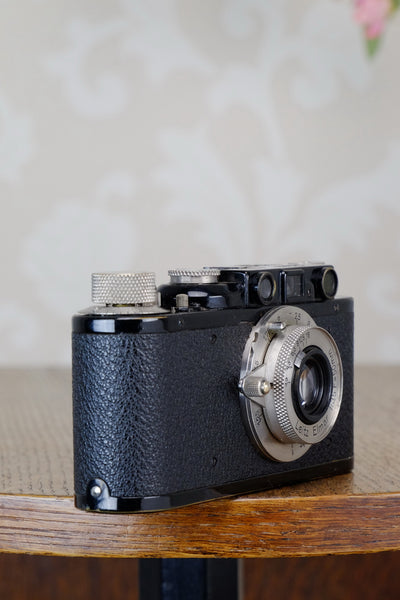 SUPERB! 1932 BLACK LEITZ LEICA II with Nickel Elmar lens. CLA’d, FRESHLY SERVICED! - Leitz- Petrakla Classic Cameras