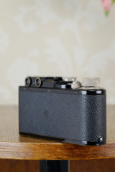 SUPERB! 1932 BLACK LEITZ LEICA II with Nickel Elmar lens. CLA’d, FRESHLY SERVICED! - Leitz- Petrakla Classic Cameras