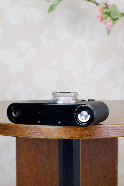 SUPERB! 1932 BLACK LEITZ LEICA II with Nickel Elmar lens. CLA’d, FRESHLY SERVICED! - Leitz- Petrakla Classic Cameras