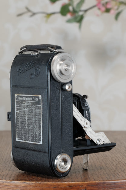 Superb! 1938 Balda Jubilette, 35mm camera, with Original Leather Case, CLA'd, Freshly Serviced!