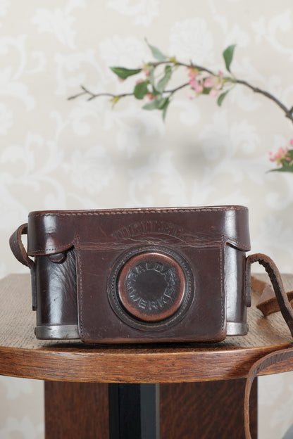Superb! 1938 Balda Jubilette, 35mm camera, with Original Leather Case, CLA'd, Freshly Serviced!