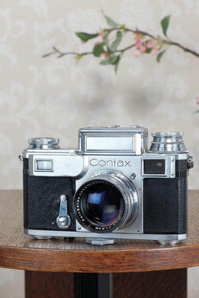 Superb 1941 Zeiss Ikon Contax with a 1.5/50mm T coated Sonnar, CLA'd, Freshly Serviced!