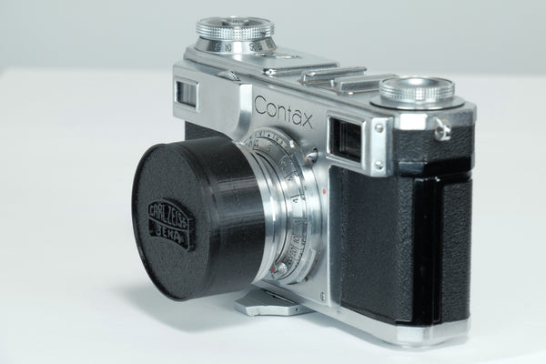 A Custom Front Lens Cap for the Carl Zeiss 50mm Sonnar Contax lens (pre/wartime) that works! One grey or black.