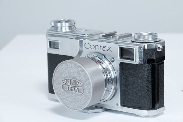 A Custom Front Lens Cap for the Carl Zeiss 50mm Sonnar Contax lens (pre/wartime) that works! One grey or black.
