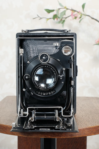 Near Mint! 1925 Camera with leather case & plate holders. Freshly serviced, CLA'd!
