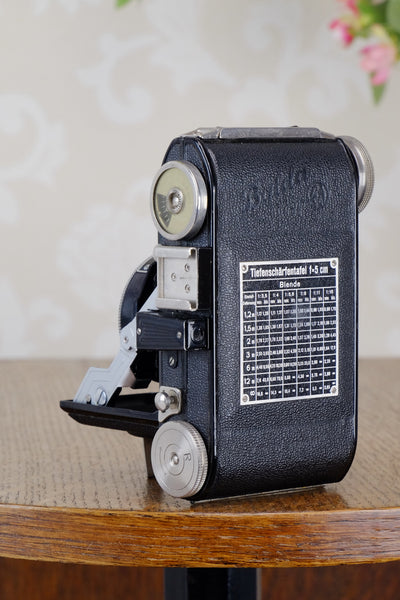 Near Mint! 1950 Balda Baldini, with beautiful original Leather Case, Freshly Serviced, CLA’d - Balda- Petrakla Classic Cameras