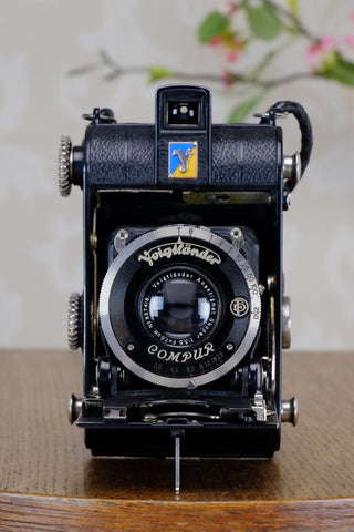 1934 Voigtlander Virtus 6x4.5 Folder, CLAd, FRESHLY SERVCED! - Voigtlander- Petrakla Classic Cameras
