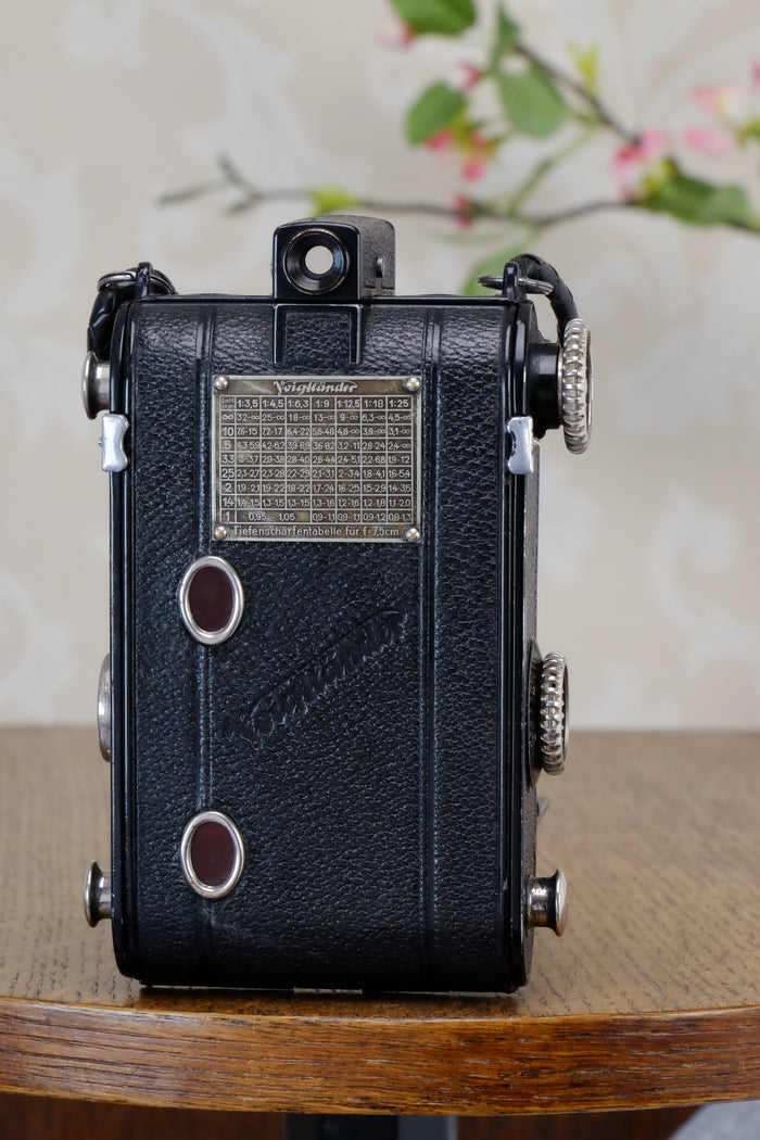 1934 Voigtlander Virtus 6x4.5 Folder, CLAd, FRESHLY SERVCED! - Voigtlander- Petrakla Classic Cameras