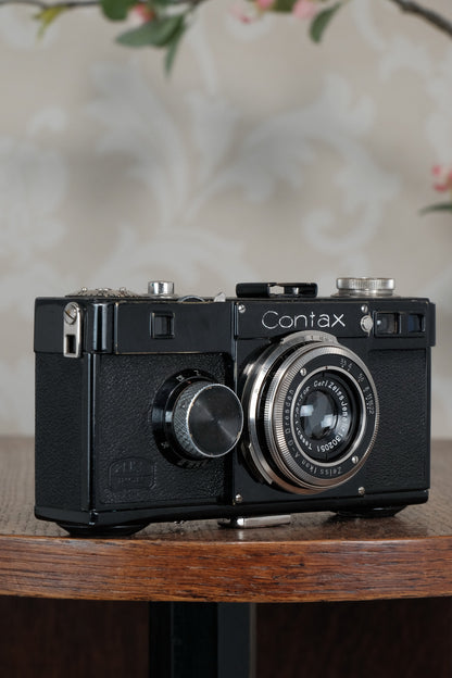 SUPERB! 1933 Zeiss Ikon Contax I, 35mm rangefinder, with Tessar lens CLA’d, FRESHLY SERVICED