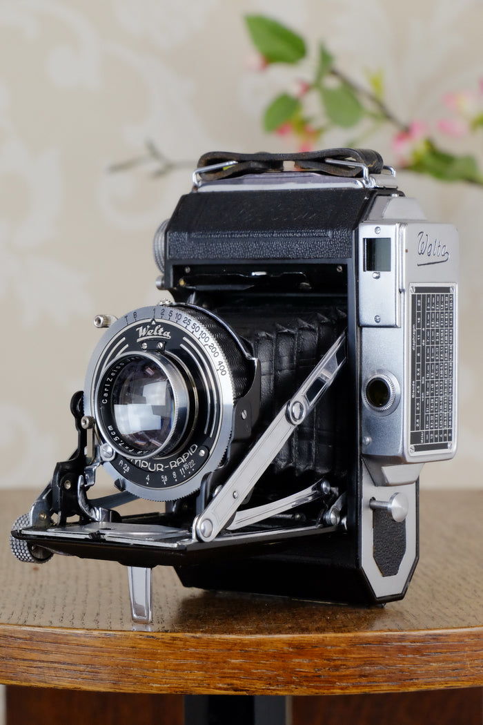 Near Mint! 1937 WELTA WELTUR, CLA’d 6x6 Medium format, Coupled Rangefinder Camera, CLAd, FRESHLY SERVICED! - Welta- Petrakla Classic Cameras