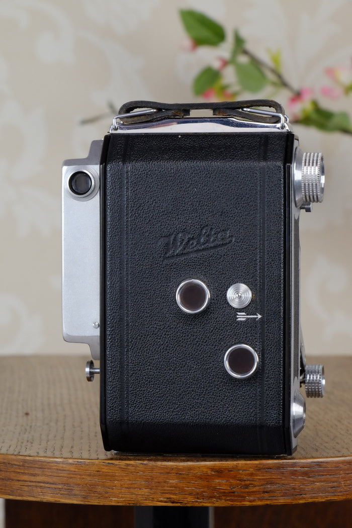 Near Mint! 1937 WELTA WELTUR, CLA’d 6x6 Medium format, Coupled Rangefinder Camera, CLAd, FRESHLY SERVICED! - Welta- Petrakla Classic Cameras