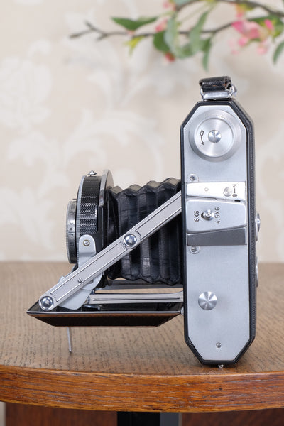 Near Mint! Welta Weltax 6x6, 6x4.5 camera with “T” Coated Carl Zeiss Tessar lens, CLAd, Freshly Serviced!