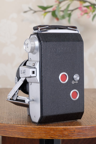 Near Mint! Welta Weltax 6x6, 6x4.5 camera with “T” Coated Carl Zeiss Tessar lens, CLAd, Freshly Serviced!
