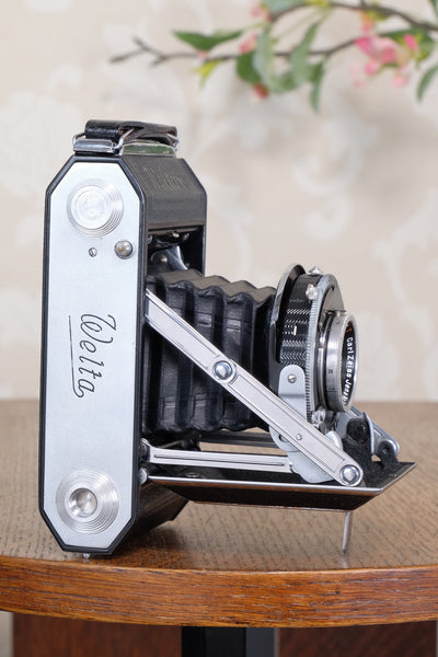 Near Mint! Welta Weltax 6x6, 6x4.5 camera with “T” Coated Carl Zeiss Tessar lens, CLAd, Freshly Serviced!