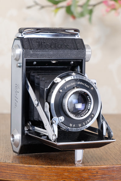 Near Mint! Welta Weltax 6x6, 6x4.5 camera with “T” Coated Carl Zeiss Tessar lens, CLAd, Freshly Serviced!