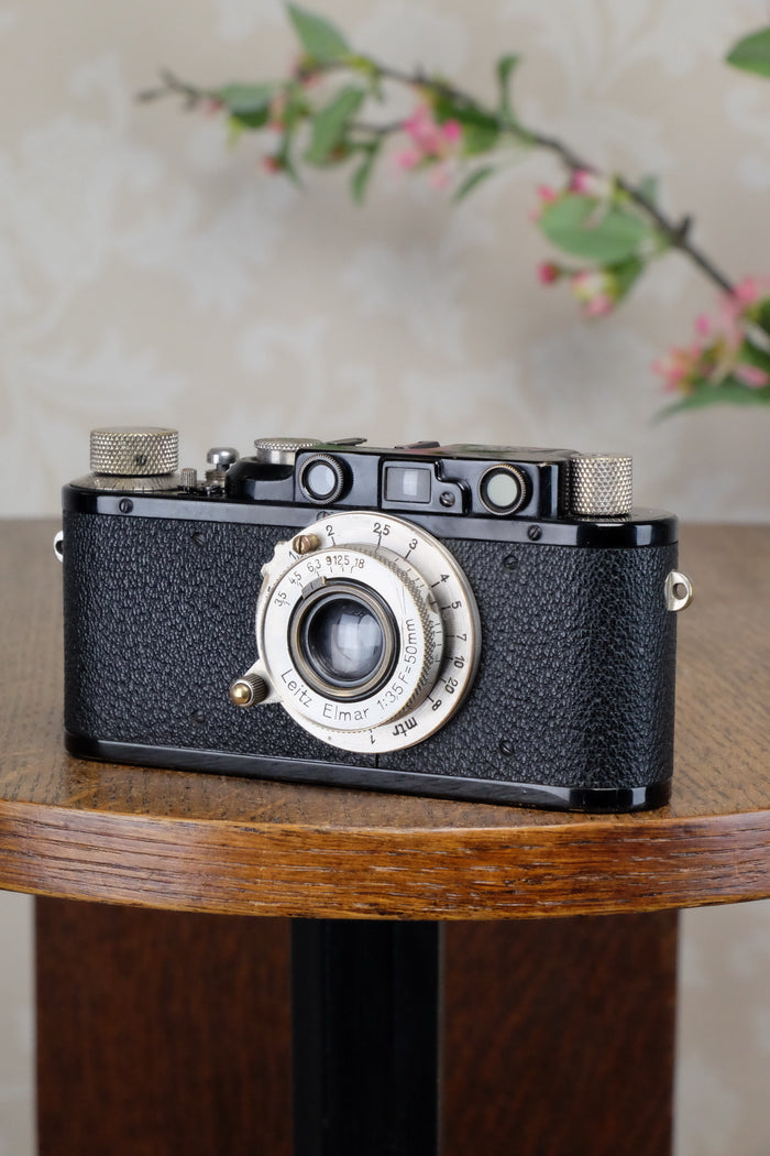 SUPERB! 1932 BLACK LEITZ LEICA II with Nickel Elmar lens. CLA'd, Fresh ...