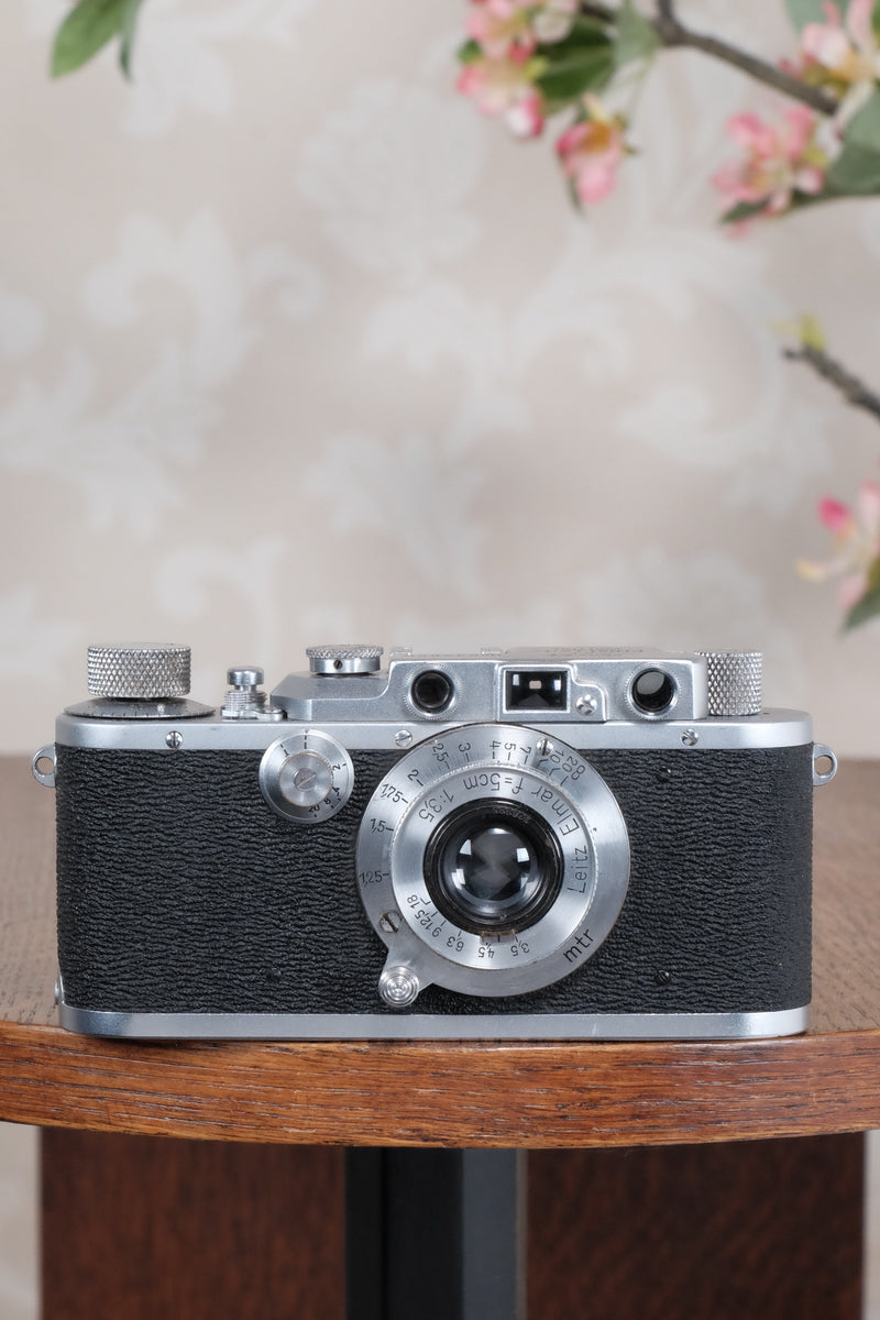 1937 Leitz Leica III with Elmar lens, CLA's, Freshly Serviced - Leitz- Petrakla Classic Cameras