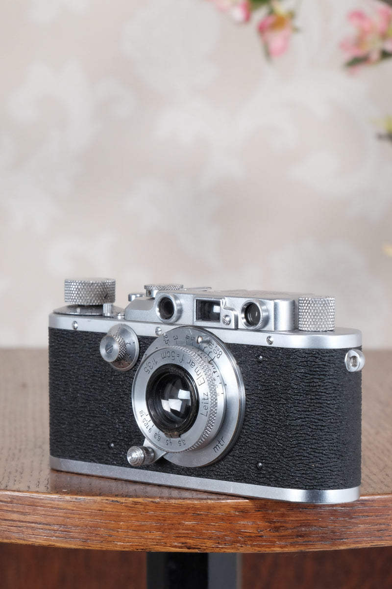 1937 Leitz Leica III with Elmar lens, CLA's, Freshly Serviced - Leitz- Petrakla Classic Cameras