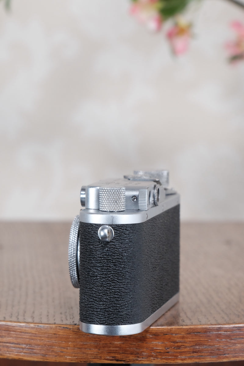 1937 Leitz Leica III with Elmar lens, CLA's, Freshly Serviced - Leitz- Petrakla Classic Cameras