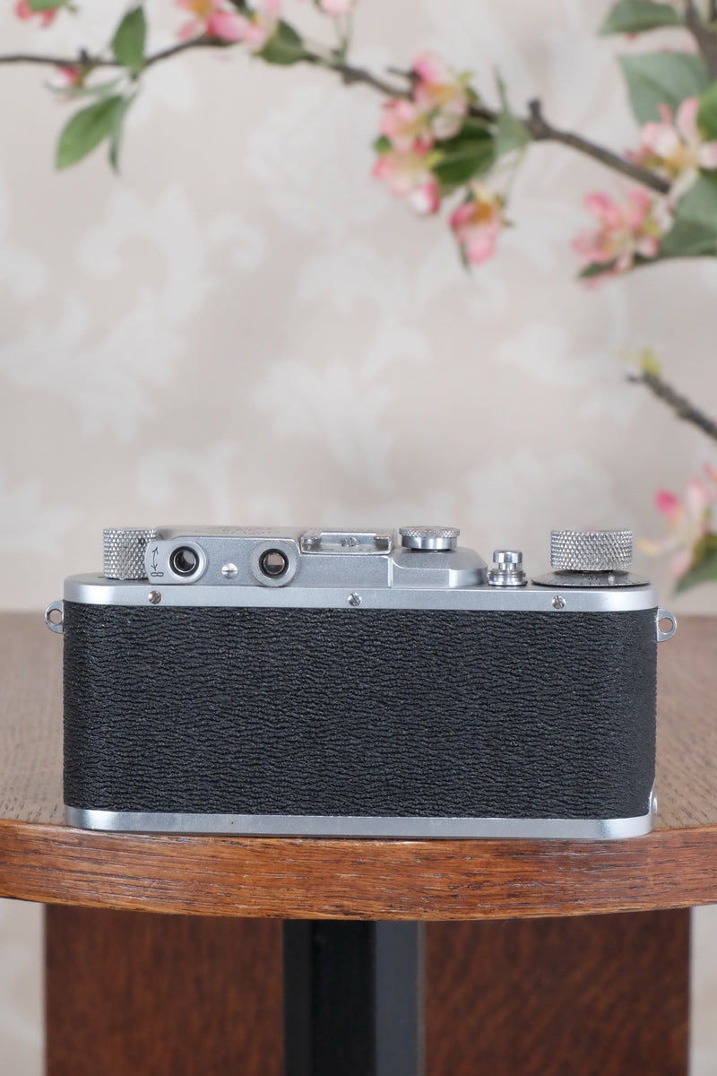 1937 Leitz Leica III with Elmar lens, CLA's, Freshly Serviced - Leitz- Petrakla Classic Cameras